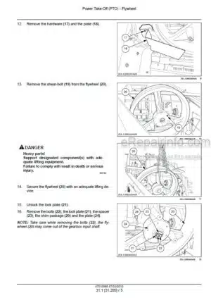 Photo 4 - Case LB324 LB334 LB424 LB434 Service Manual Square Baler 47510985