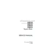 Photo 5 - Case LB324 LB334 LB424 LB434 Service Manual Square Baler 47969454