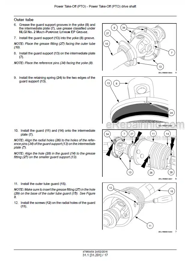 Photo 1 - Case LB324 LB334 LB424 LB434 Service Manual Square Baler 47969454