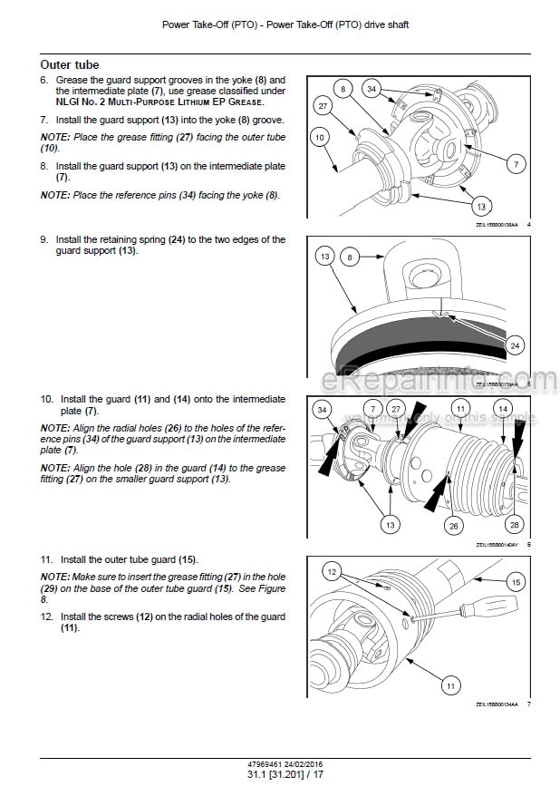 Photo 1 - Case LB324 LB334 LB434 Service Manual Square Baler 47969461