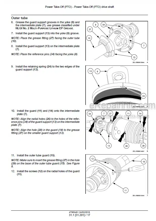 Photo 1 - Case LB324 LB334 LB434 Service Manual Square Baler 47969461