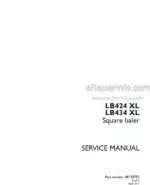 Photo 5 - Case LB424XL LB434XL Service Manual Square Baler 48123752