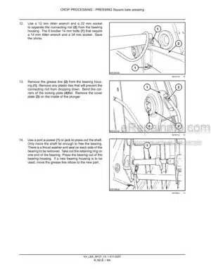 Photo 6 - Case LBX322P LBX322R LBX322S LBX322P LBX332R LBX332R LBX422R LBX422S LBX432R LBX432S Repair Manual Square Baler 87681775