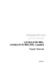 Photo 4 - Case LX132 LX152MSL LX162 LX172MSL LX172HSL Repair Manual Loader 87022137