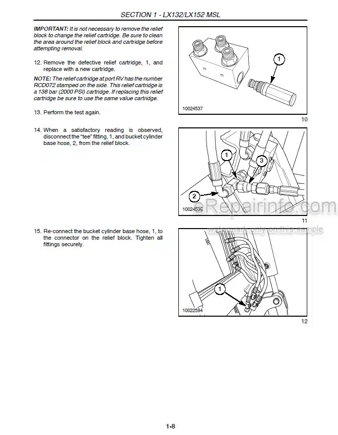 Photo 1 - Case LX132 LX152MSL LX162 LX172MSL LX172HSL Repair Manual Loader 87022137