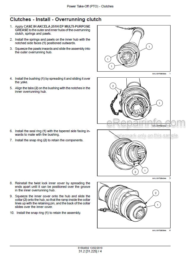 Photo 1 - Case MD73 MD83 MD93 Service Manual Disc Mower 51594692