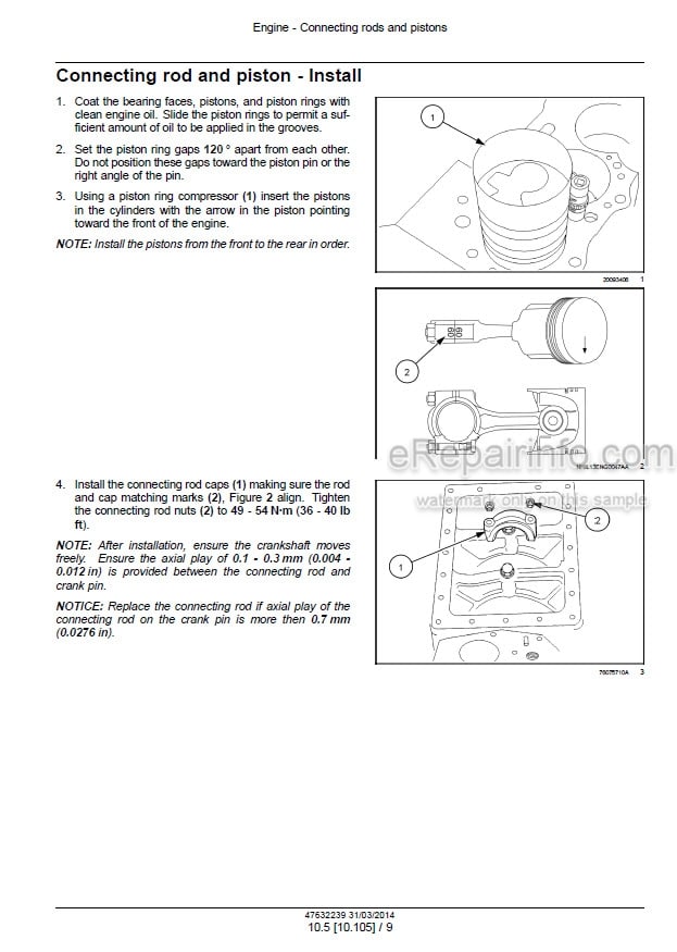 Photo 1 - Case N843H N843L N843 N844LT N844L N844T N844 ISM Tier 3 Service Manual Engine