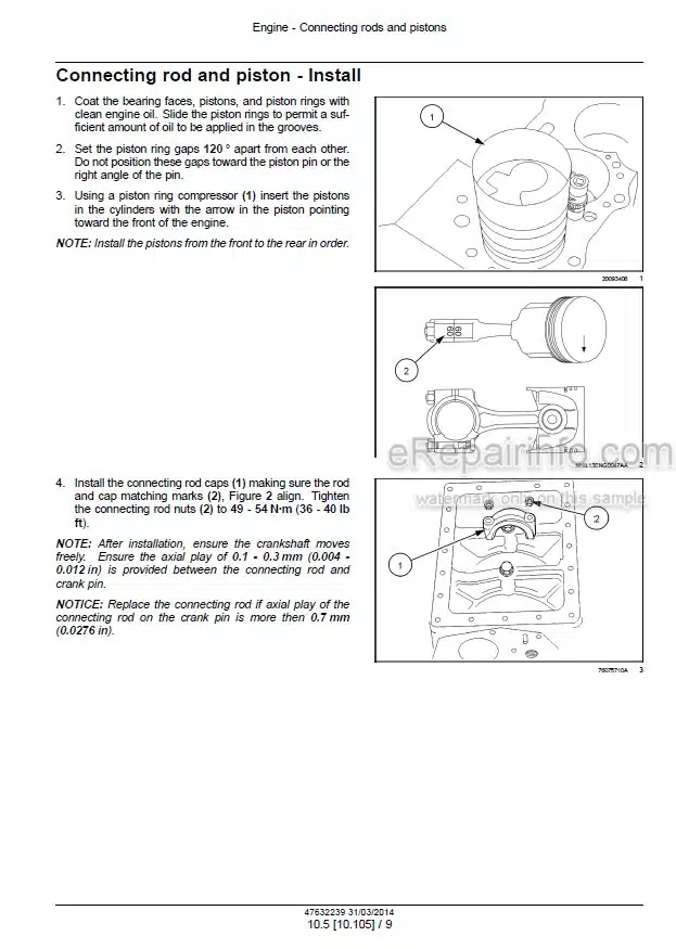 Photo 1 - Case N843H N843L N843 N844LT N844L N844T N844 ISM Tier 3 Service Manual Engine