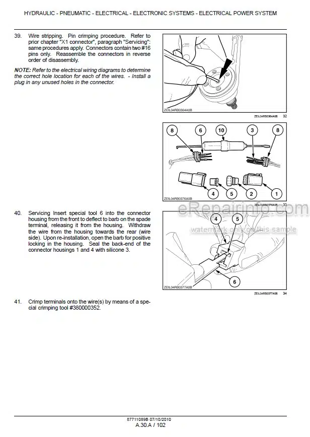 Photo 1 - Case RB344 Silage Pack Service Manual Round Baler 87711089B