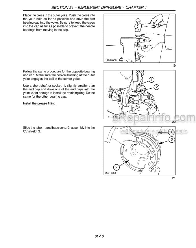 Photo 1 - Case RB454 RB464 RB554 RB564 Service Manual Round Baler 84217340
