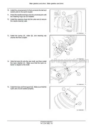 Photo 11 - Case RB455A Service Manual Round Baler 47546430