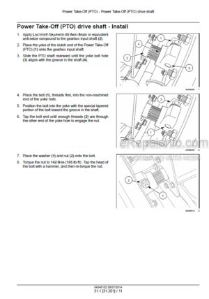 Photo 2 - Case RB455 RB465 RB565 Service Manual Round Baler 84546102