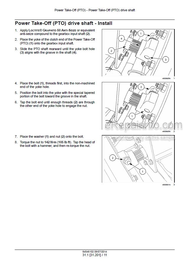 Photo 1 - Case RB455 RB465 RB565 Service Manual Round Baler 84546102