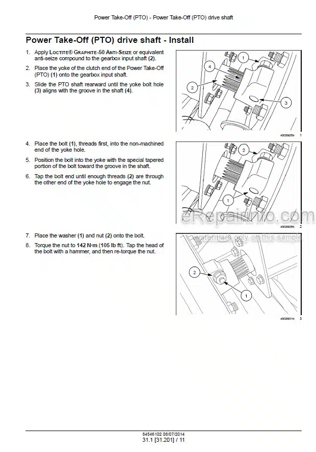 Photo 1 - Case RB455 RB465 RB565 Service Manual Round Baler 84546102