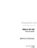 Photo 4 - Case RB544SP HD Service Manual Round Baler 47824859