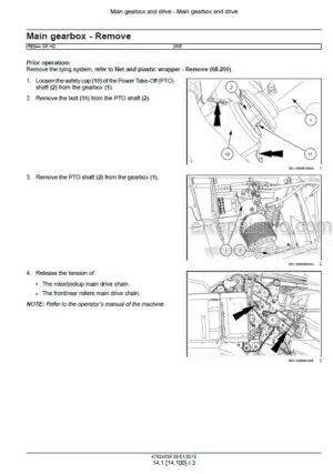 Photo 7 - Case RB545 Silage Pack Service Manual Round Baler 48126528