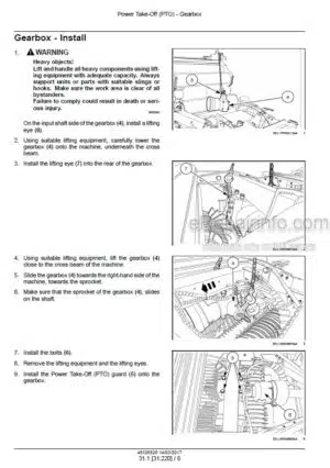 Photo 7 - Case SB521 SB531 SB541 SB541C SB551 Service Manual Square Baler 47917637