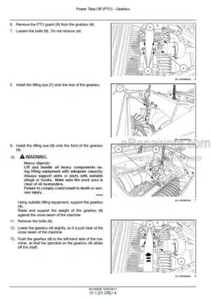 Photo 5 - Case RB545 Silage Pack Service Manual Round Baler 48126528