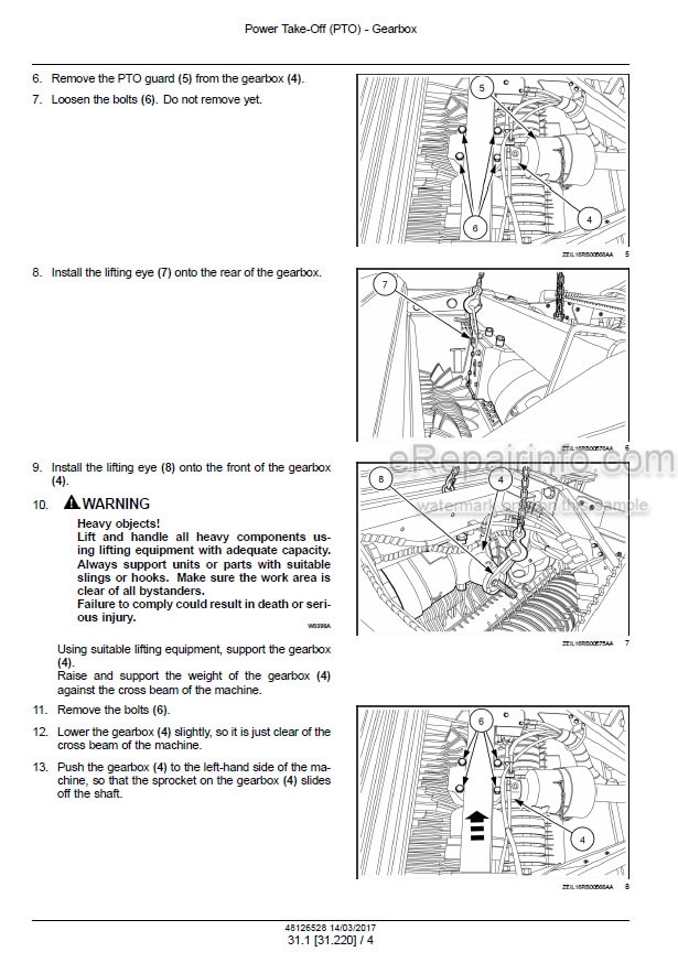 Photo 1 - Case RB545 Silage Pack Service Manual Round Baler 48126528