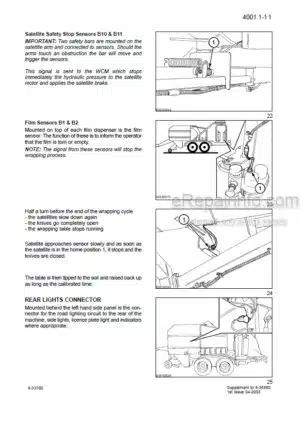 Photo 3 - Case RBX341 Silage Pack Repair Manual And Supplement Round Baler 6-33700