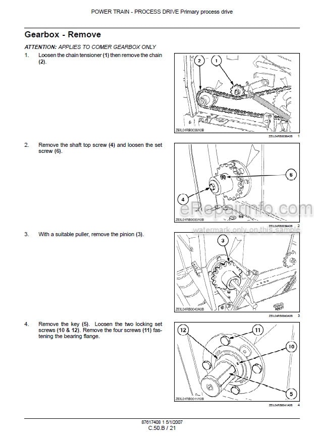 Photo 1 - Case RBX343 Silage Pack Repair Manual Round Baler 87617408