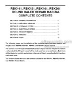 Photo 4 - Case RBX441 RBX451 RBX461 RBX561 Repair Manual Round Baler 86624271