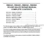 Photo 4 - Case RBX441 RBX451 RBX461 RBX561 Repair Manual Round Baler 86624271