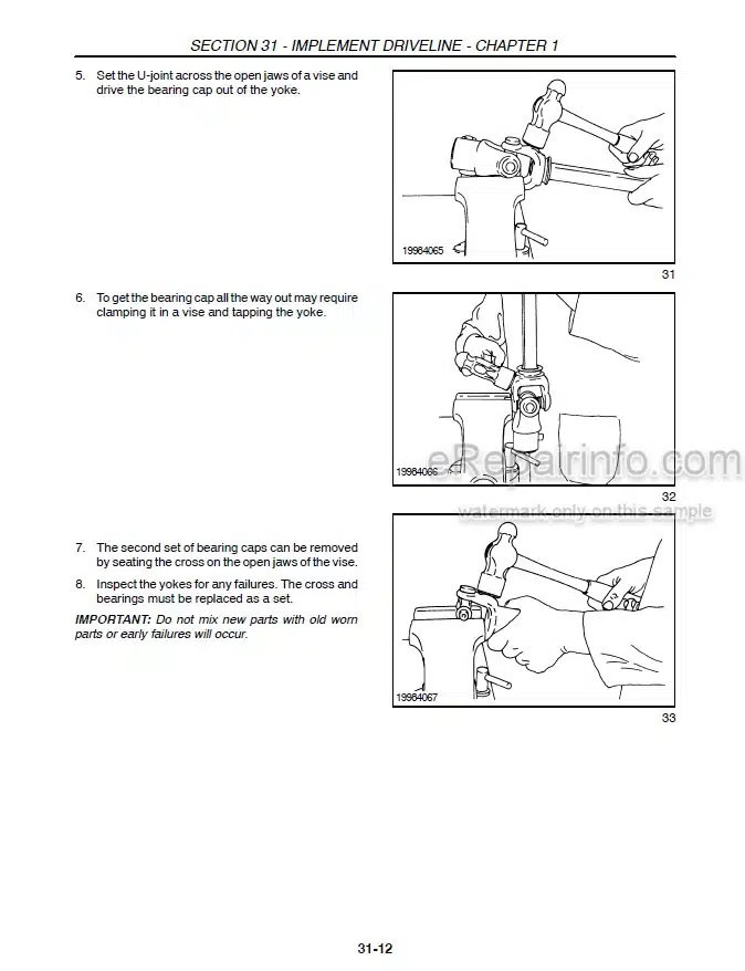 Photo 1 - Case RBX441 RBX451 RBX461 RBX561 Repair Manual Round Baler 86624271