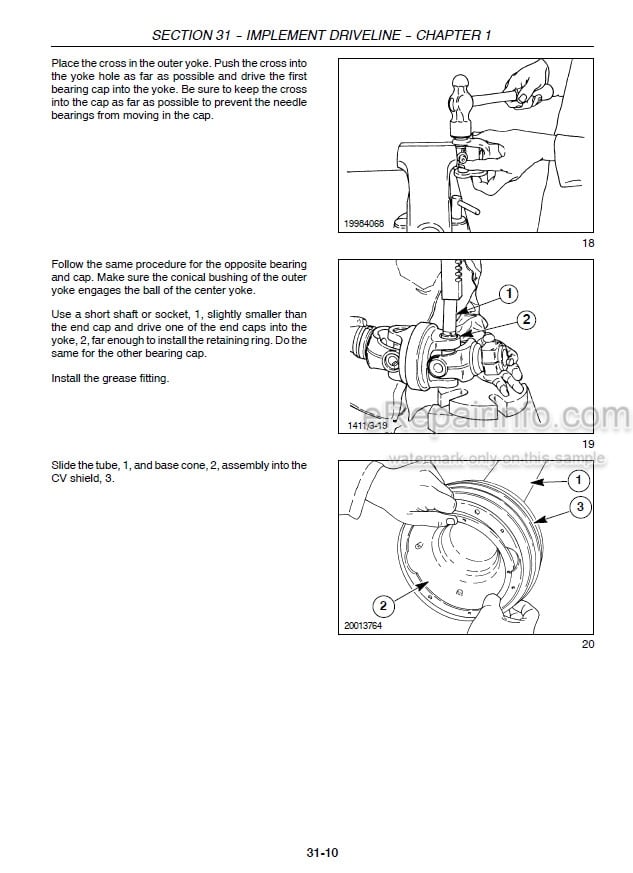 Photo 1 - Case RBX452 RBX462 RBX552 RBX562 Repair Manual Round Baler 87352306
