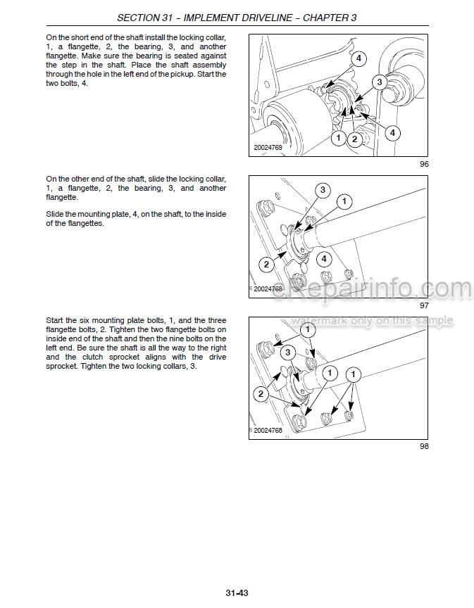 Photo 1 - Case RBX453 RBX463 RBX553 RBX563 Repair Manual Round Baler 87606508
