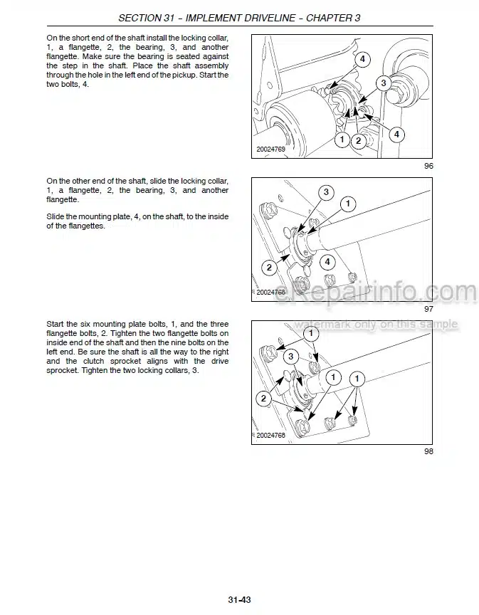 Photo 1 - Case RBX453 RBX463 RBX553 RBX563 Repair Manual Round Baler 87606508
