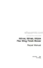 Photo 6 - Case RR144 RR180 RR204 Repair Manual Flex Wing Finish Mower 87757972