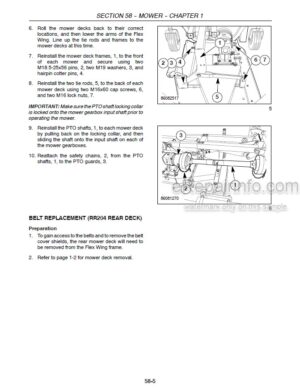 Photo 6 - Case RR144 RR180 RR204 Repair Manual Flex Wing Finish Mower 87757972