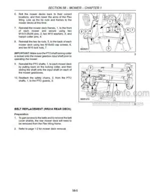 Photo 6 - Case RR144 RR180 RR204 Repair Manual Flex Wing Finish Mower 87757972