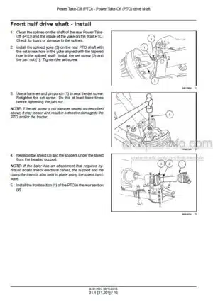 Photo 5 - Case SB521 SB531 SB541 SB541C SB551 Service Manual Square Baler 47917637