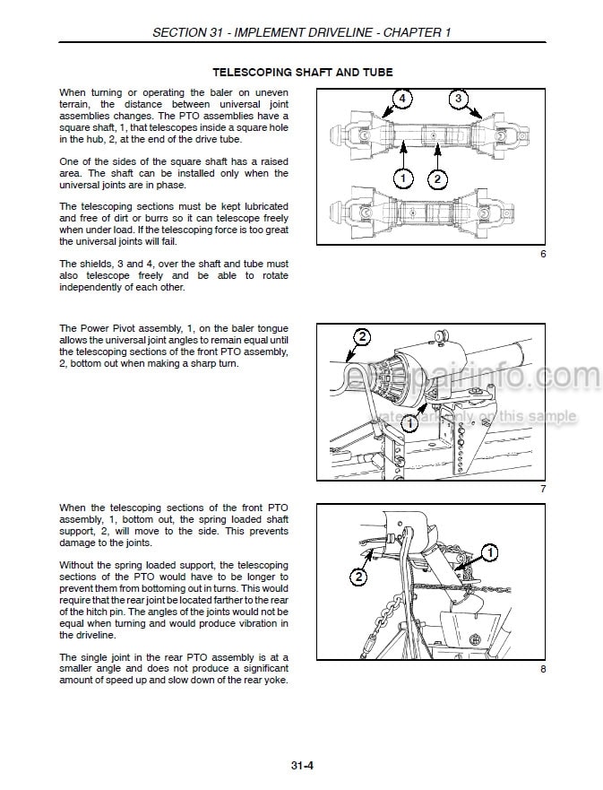 Photo 1 - Case SBX520 SBX530 SBX540 SBX550 Repair Manual Square Baler 86627615