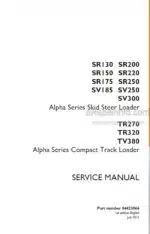 Photo 4 - Case SR130 SR150 SR175 SR200 SR220 SR250 SV185 SV250 SV300 TR270 TR320 TV380 Alpha Series Service Manual Skid Steer And Compact Track Loader 84423866