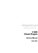 Photo 4 - Case V800 Service Manual Diesel Engine GSS14681