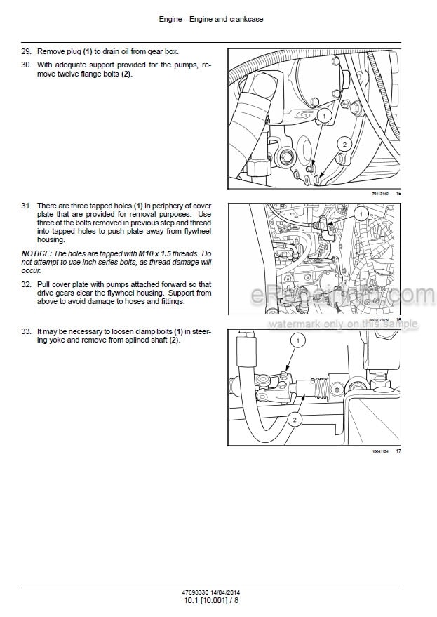 Photo 1 - Case WD1203 Series II Service Manual Self Propelled Windrower 47698330