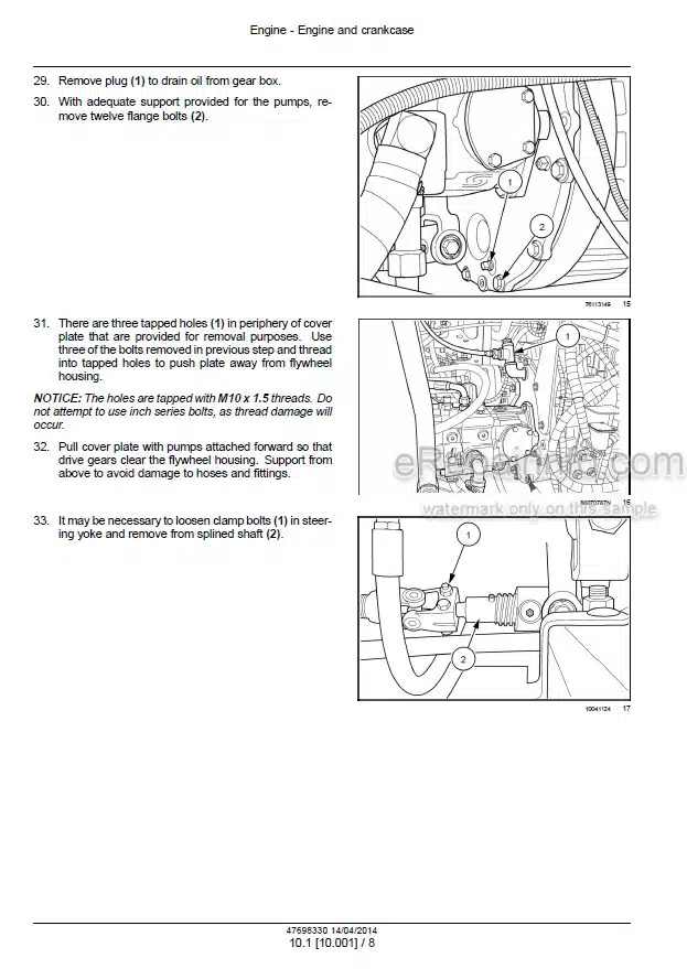 Photo 1 - Case WD1203 Series II Service Manual Self Propelled Windrower 47698330
