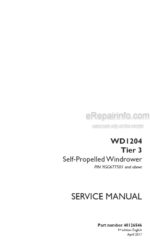 Photo 5 - Case WD1204 Tier 3 Service Manual Self Propelled Windrower 48126546