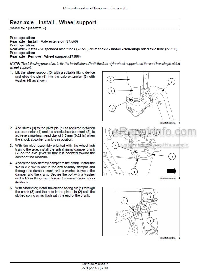 Photo 1 - Case WD1204 Tier 3 Service Manual Self Propelled Windrower 48126546