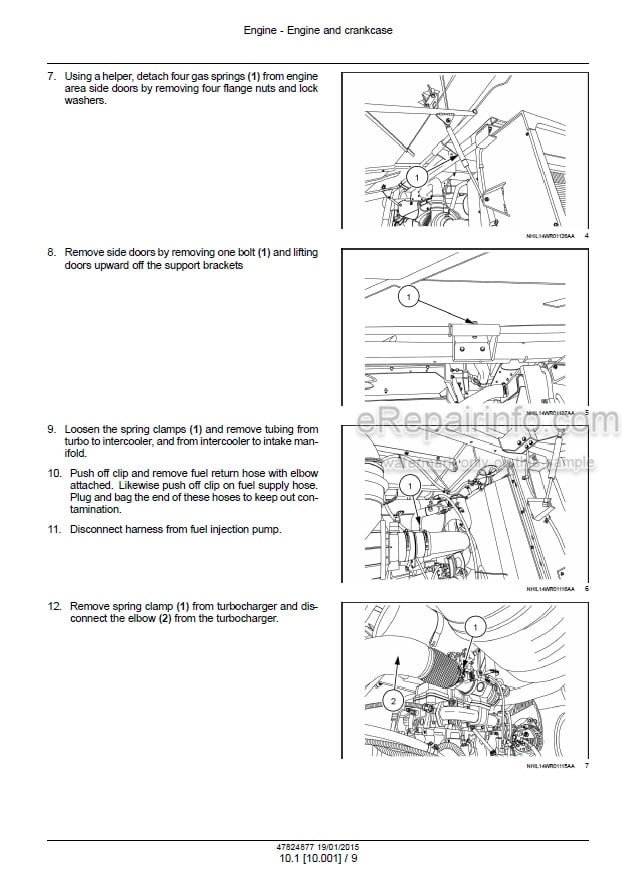 Photo 1 - Case WD1504 Tier 4B Final Service Manual Self Propelled Windrower 47824877