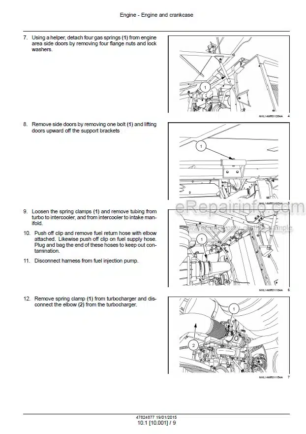 Photo 1 - Case WD1504 Tier 4B Final Service Manual Self Propelled Windrower 47824877