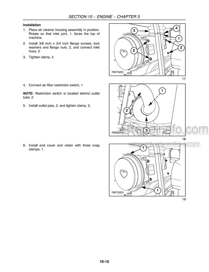 Photo 1 - Case WD1903 WD2303 Service Manual Self Propelled Windrower 84211429