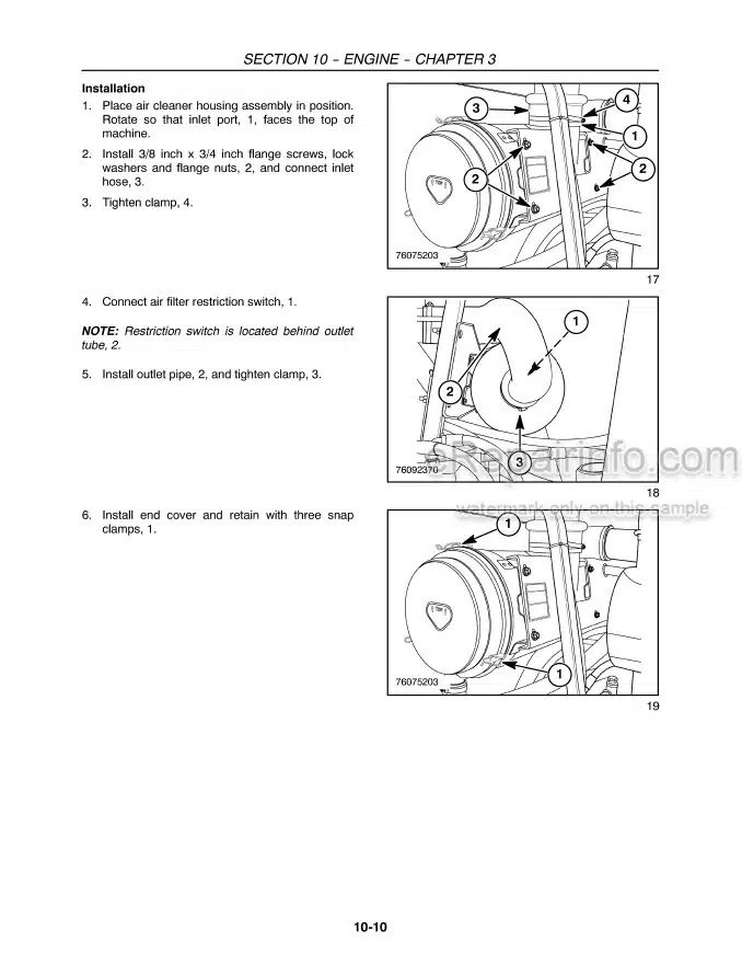 Photo 1 - Case WD1903 WD2303 Service Manual Self Propelled Windrower 84211429