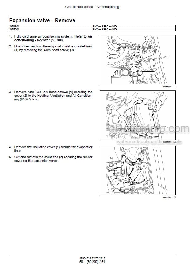 Photo 1 - Case WD1904 WD2304 Tier 3 Service Manual Self Propelled Windrower 47904532