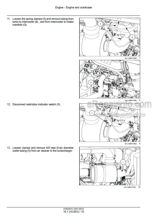 Photo 1 - Case WD2104 WD2504 Tier 4B Final Service Manual Self Propelled Windrower 47824879