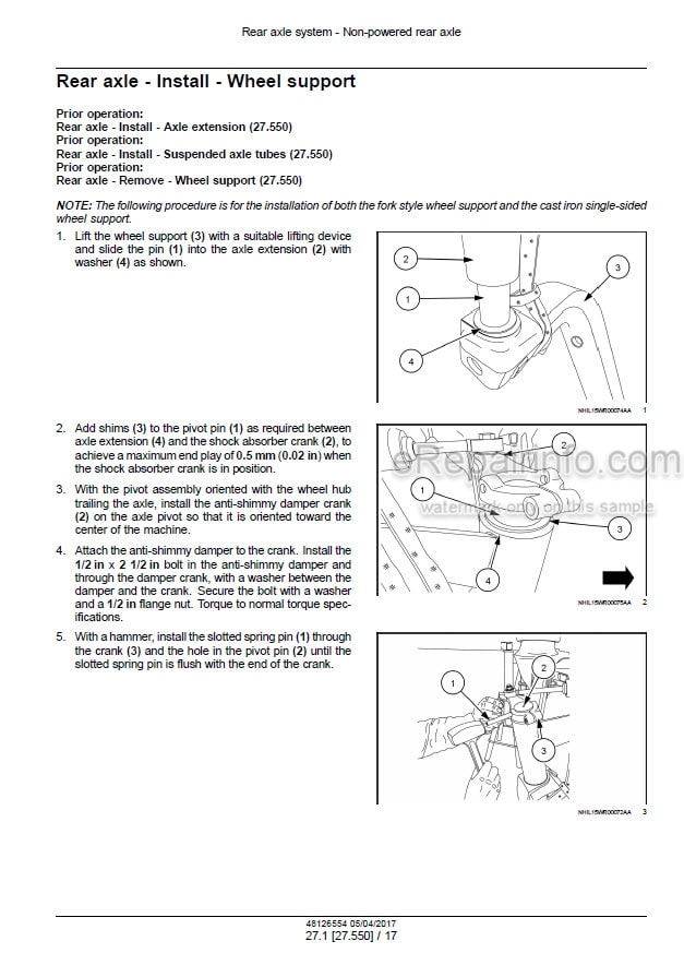Photo 1 - Case WD2104 WD2504 Tier 4B Final Service Manual Self Propelled Windrower 48126554