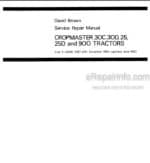 Photo 4 - David Brown Cropmaster 30C 30D 25 25D 900 Service Repair Manual Tractor 9-38108